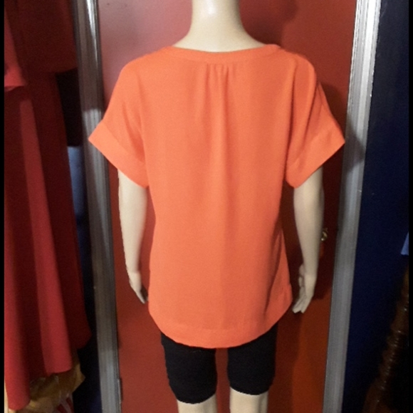 Banana Republic orange hook front blouse s… - Picture 2 of 4